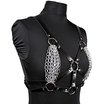Sexy Women PU Leather Bra Harness / Body Bondage Garter Belt / Underwear Bust Suspenders - EVE's SECRETS